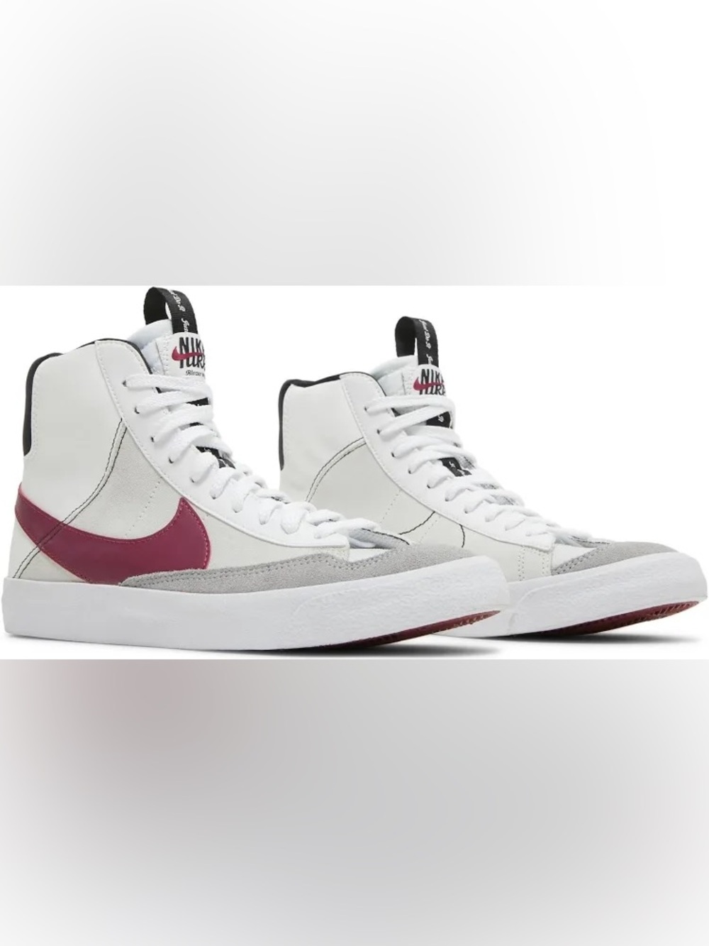 Nike Blazer Mid 77  SE White Rush Maroon | 4Y